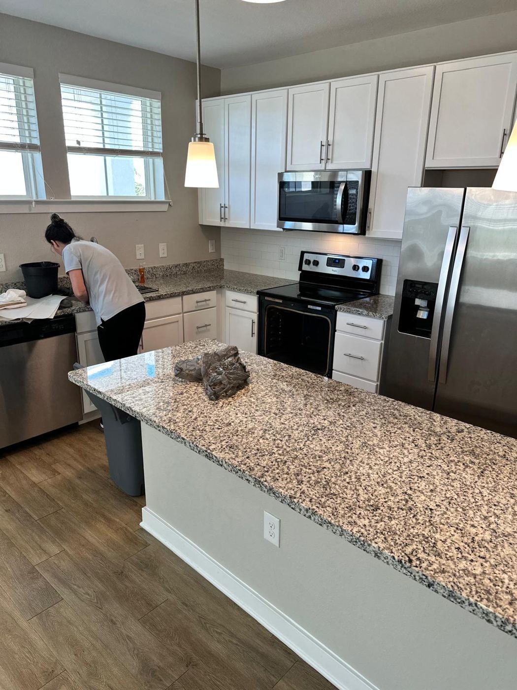 Cleaning a kitchen